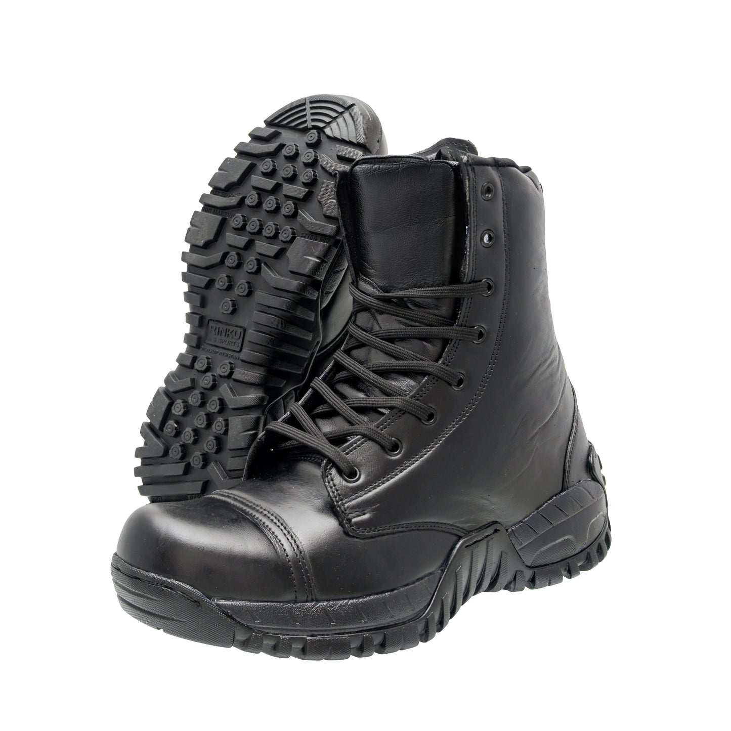 Black High Ankle Zip Toe
