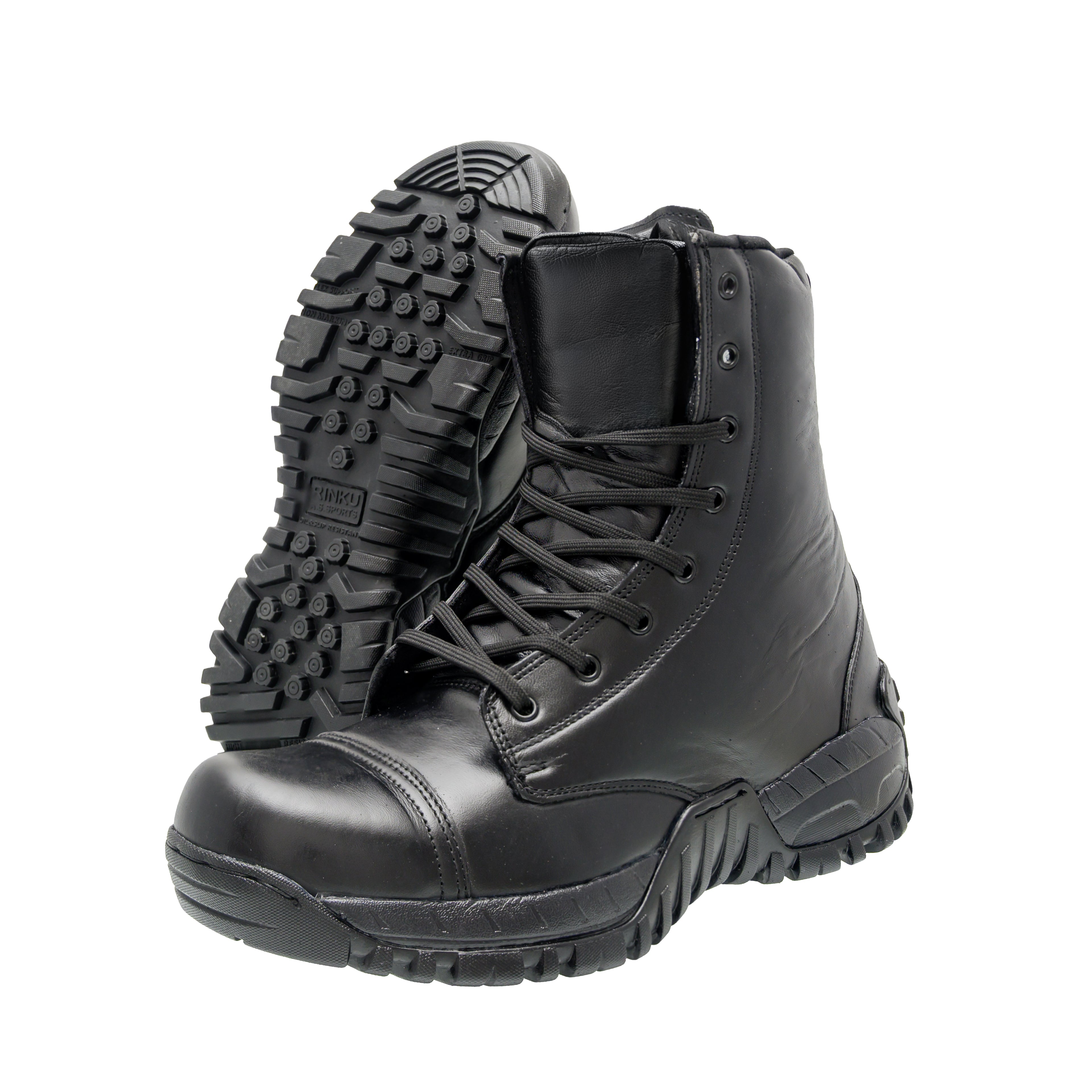 Black High Ankle Zip Toe