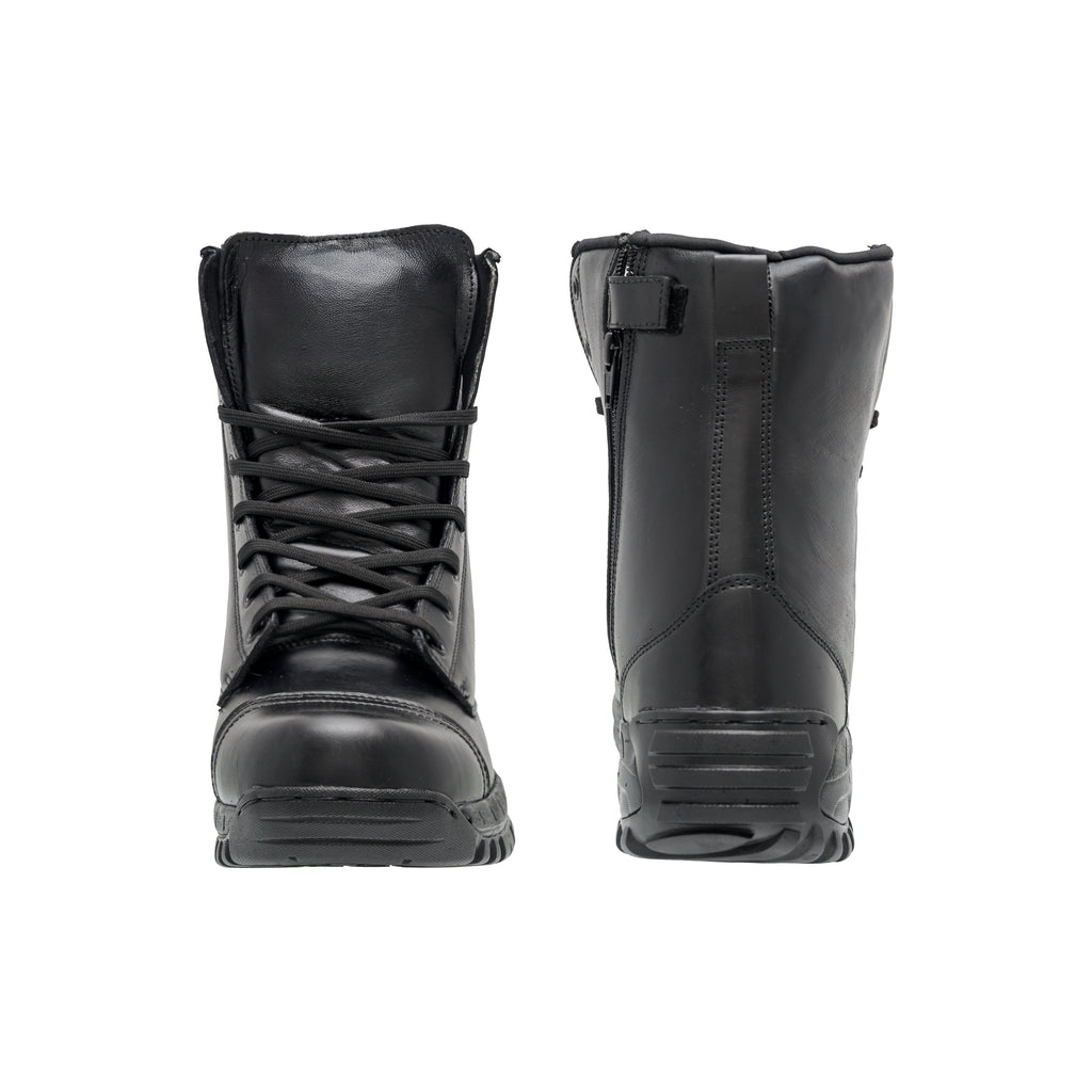 Black High Ankle Zip Toe