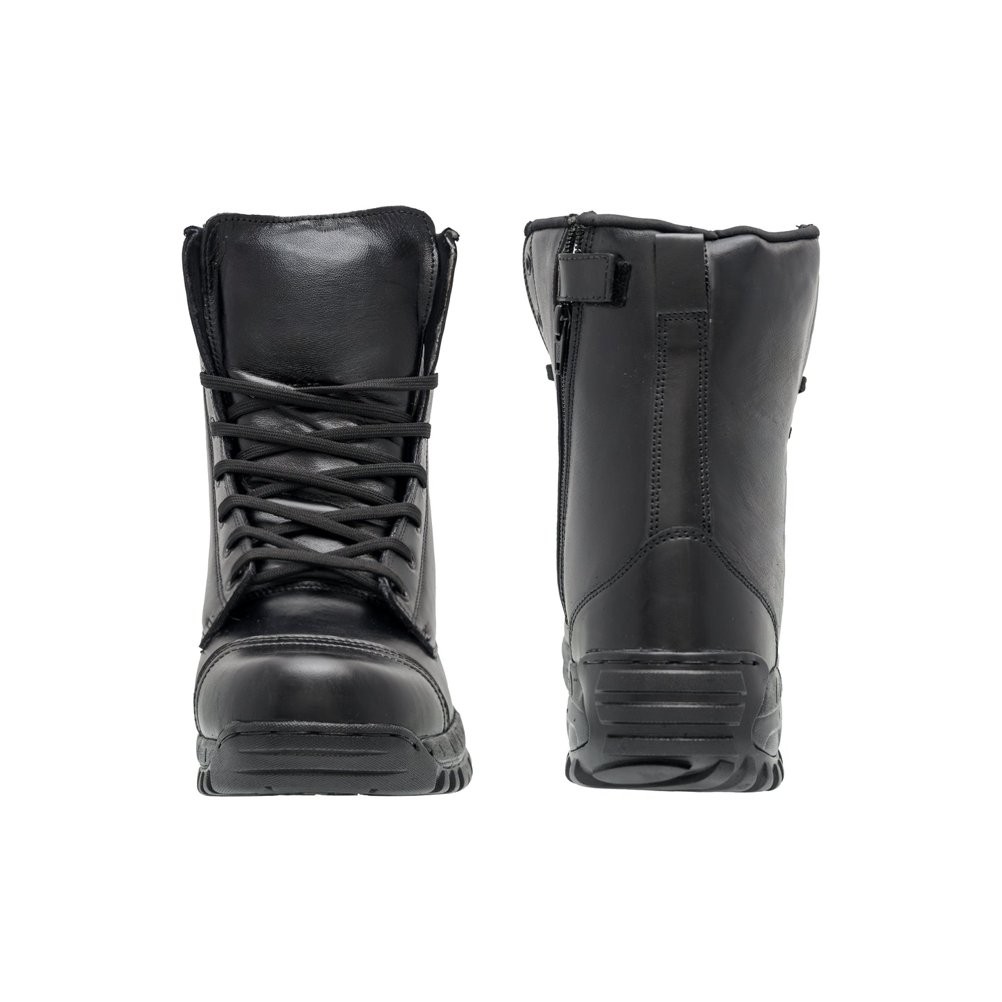 Black High Ankle Zip Toe