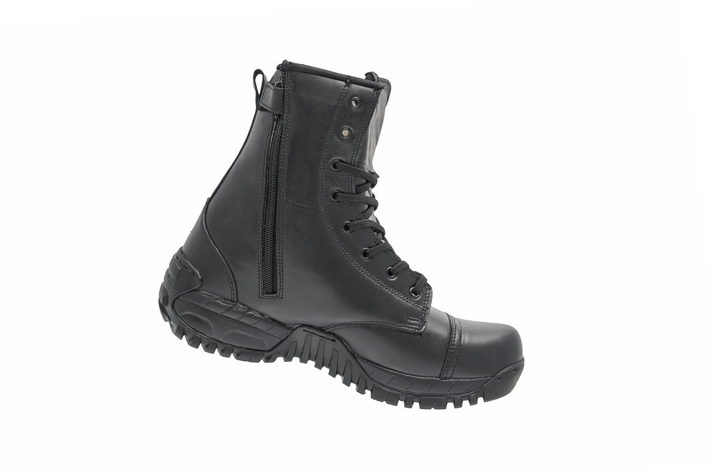 Black High Ankle Zip Toe