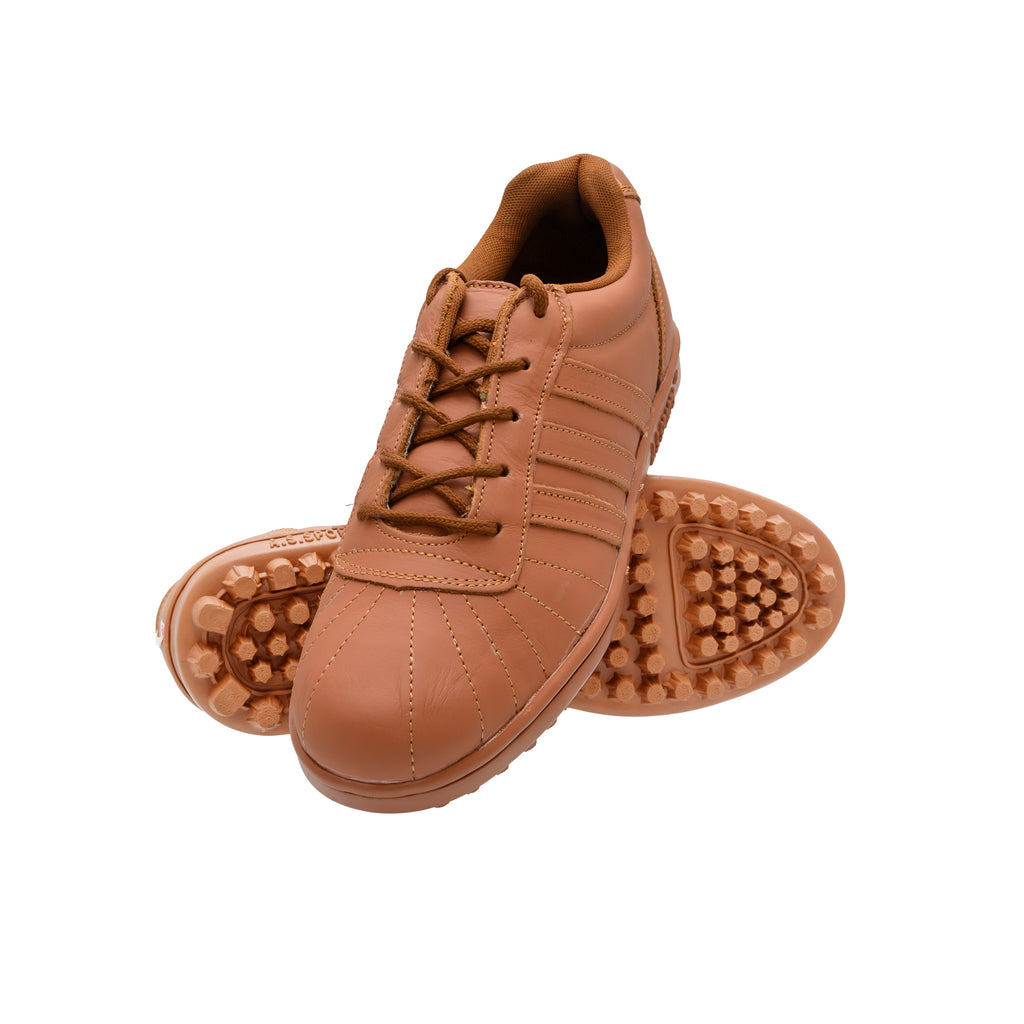 Brown Full Leather Cut Shoes